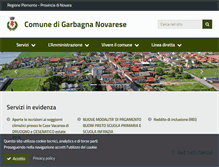 Tablet Screenshot of comune.garbagna.no.it