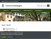 Tablet Screenshot of comune.garbagna.al.it